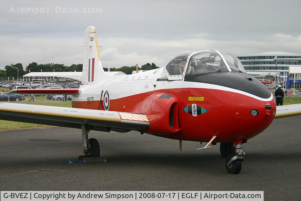 G-BVEZ, 1960 Hunting P-84 Jet Provost T.3A C/N PAC/W/9287, Farnborough Airshow 2008. - Marked as XM479.