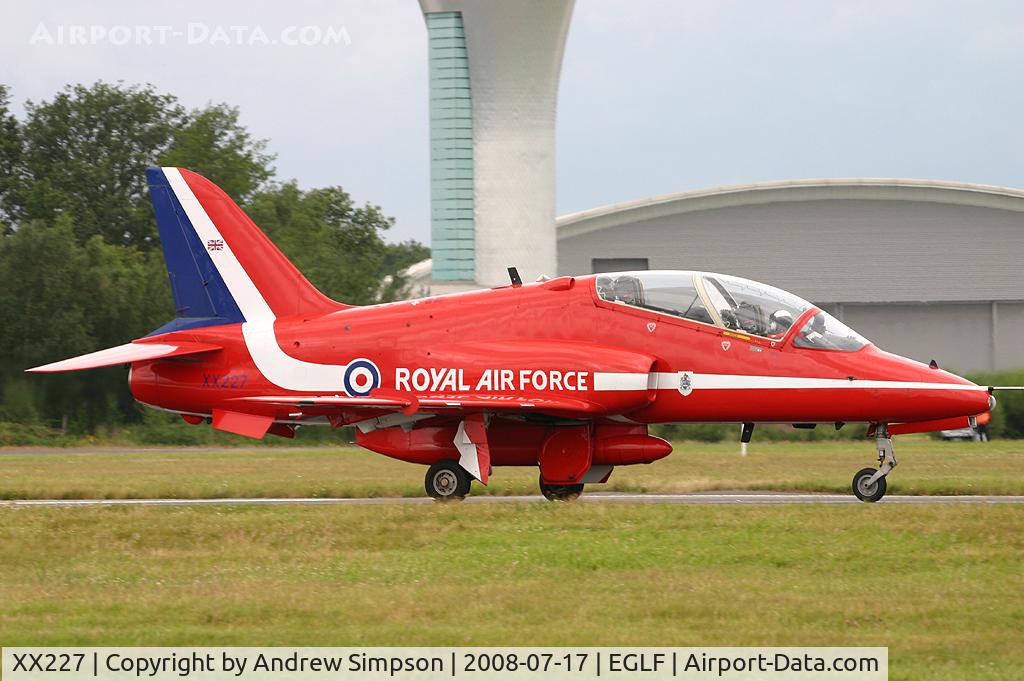 XX227, 1978 Hawker Siddeley Hawk T.1A C/N 063/312063, Farnborough Airshow 2008.