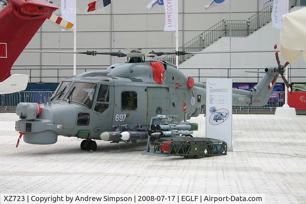 XZ723, Westland Lynx HMA.8DSP C/N 185, Farnborough Airshow 2008.