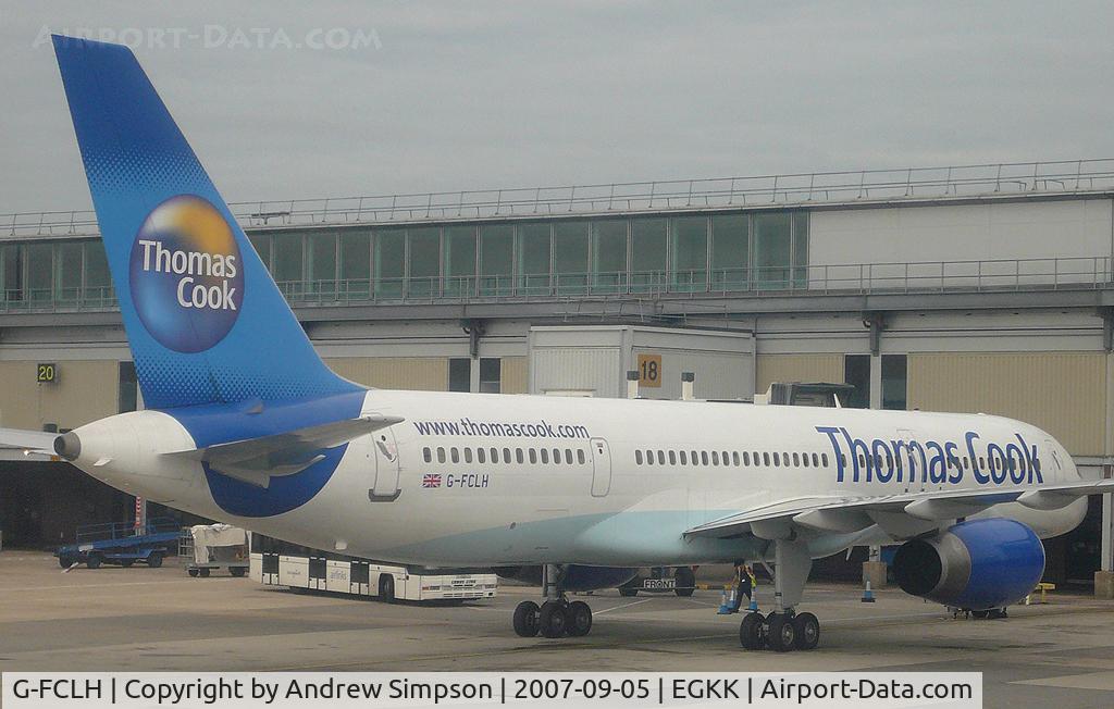 G-FCLH, 1995 Boeing 757-28A C/N 26274, On stand at LGW.