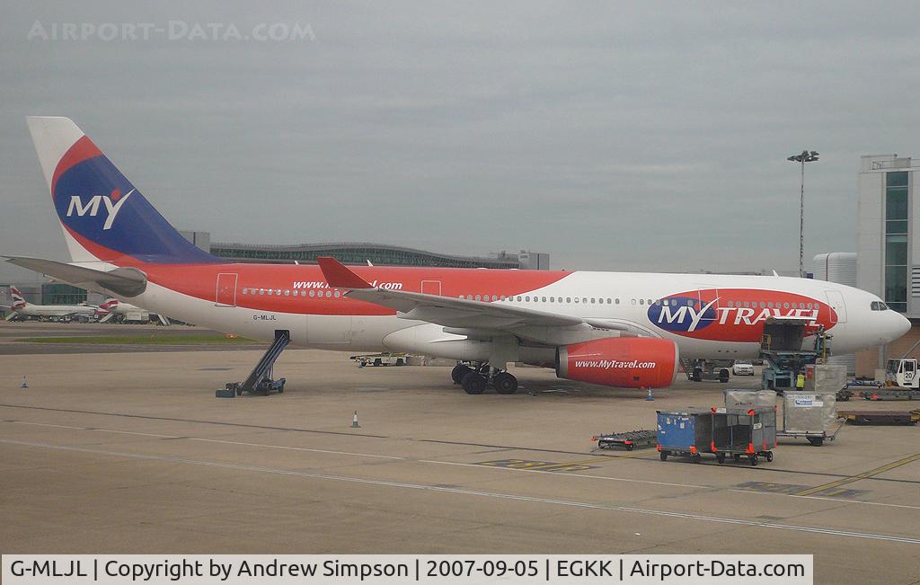 G-MLJL, 1999 Airbus A330-243 C/N 254, Being loaded at LGW.