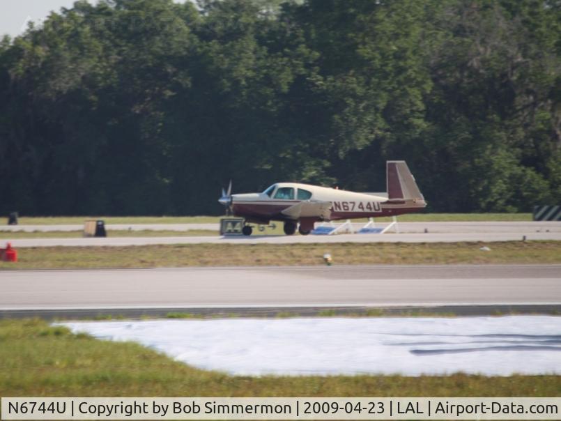 N6744U, 1963 Mooney M20D Master C/N 170, Arriving at Sun N Fun 2009 - Lakeland, Florida