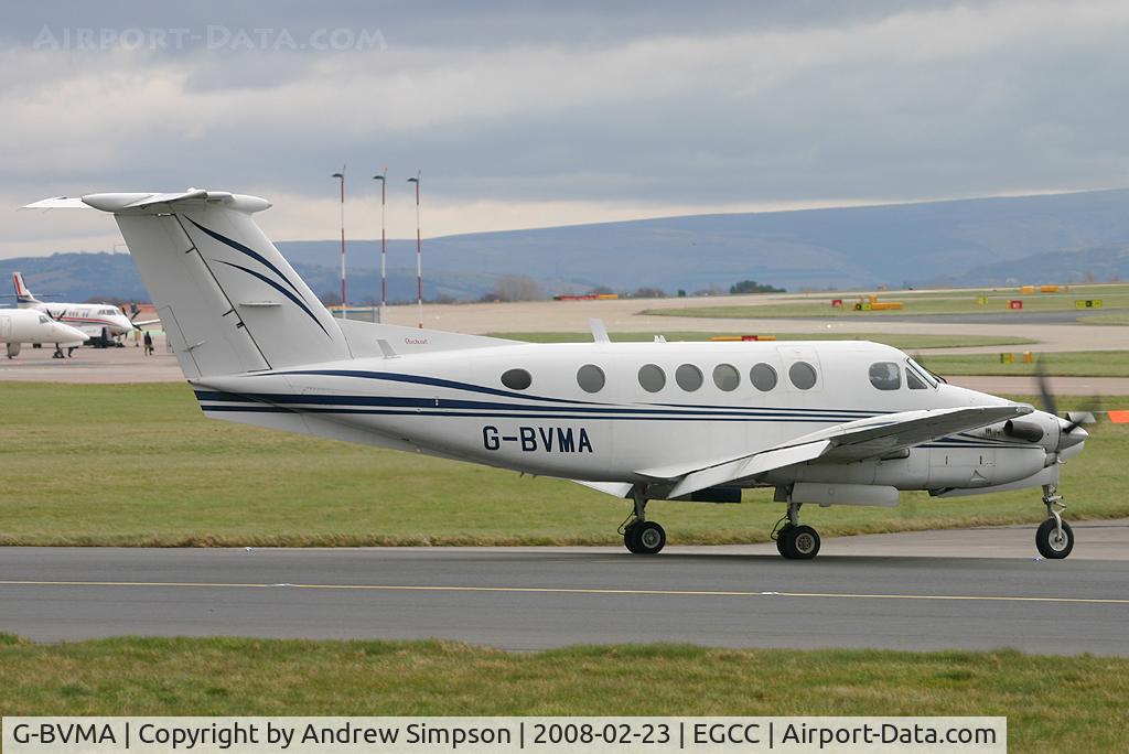 G-BVMA, 1980 Beech 200 Super King Air C/N BB-797, Departing Manchester.