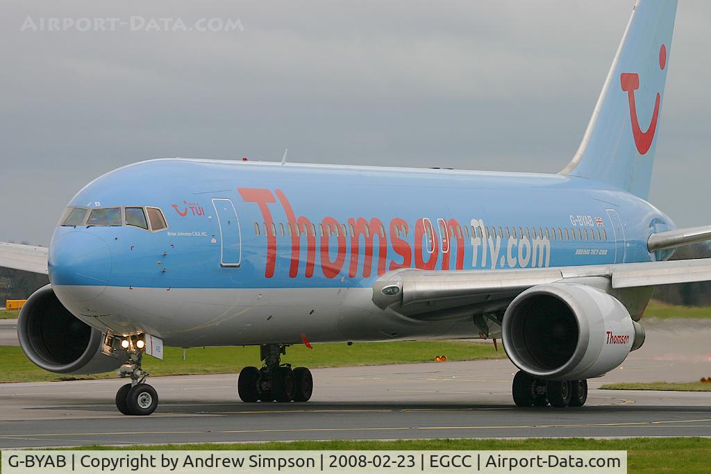 G-BYAB, 1991 Boeing 767-204 C/N 25139, Arriving At Manchester