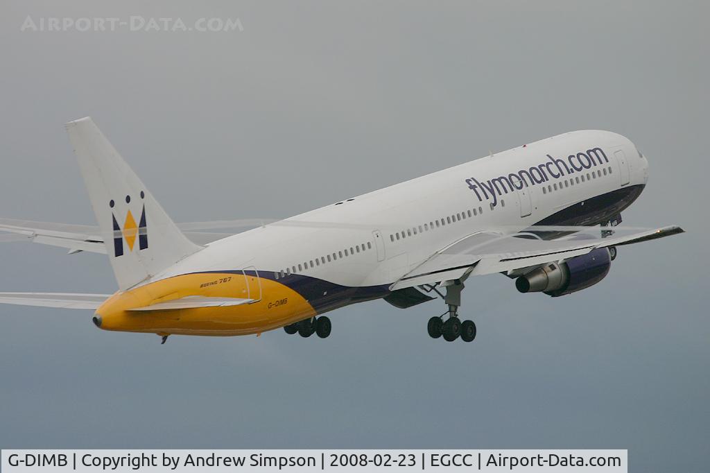 G-DIMB, 1997 Boeing 767-31K C/N 28865, Departing Manchester.