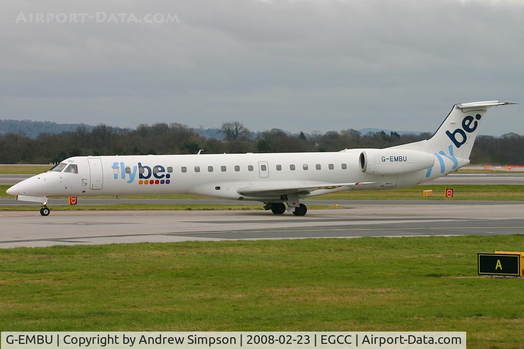 G-EMBU, 2001 Embraer EMB-145EU (ERJ-145EU) C/N 145458, Arriving At Manchester
