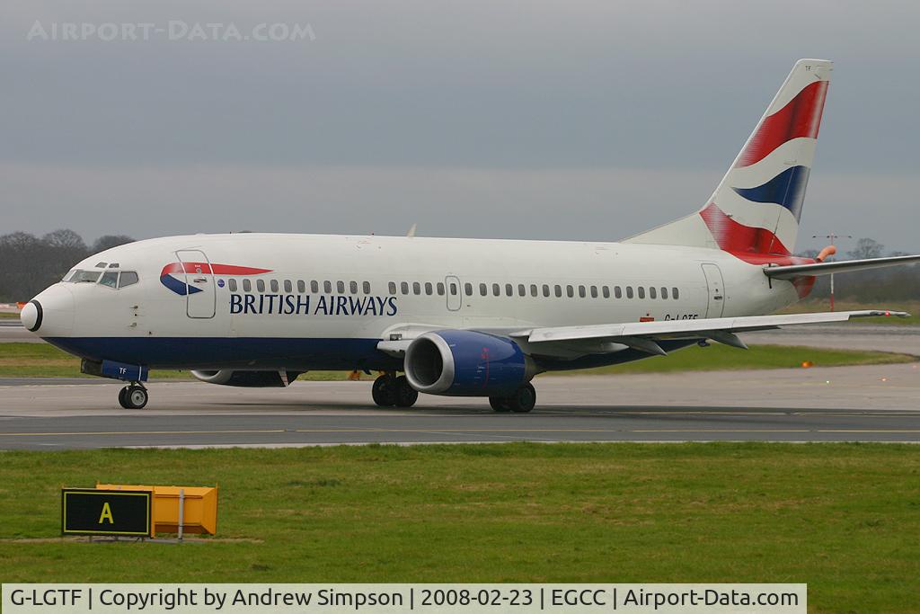 G-LGTF, 1990 Boeing 737-382 C/N 24450, Arriving At Manchester