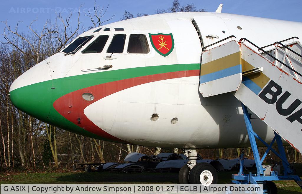 G-ASIX, 1963 Vickers VC10 Srs 1103 C/N 820, Preserved at Brooklands and marked as A4O-AB.