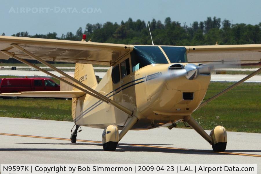 N9597K, 1947 Universal Stinson 108-2 C/N 108-2597, Arriving at Sun N Fun 2009 - Lakeland, Florida