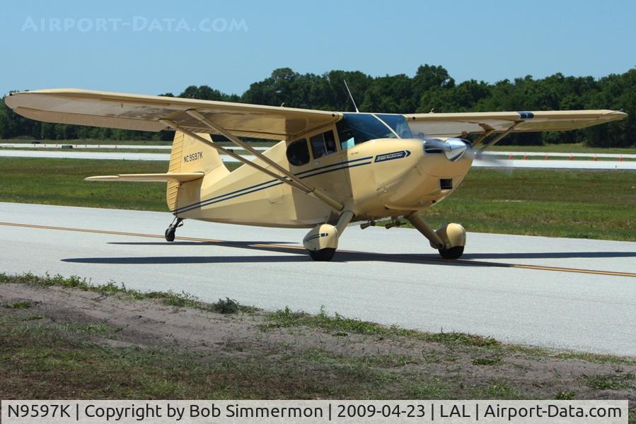 N9597K, 1947 Universal Stinson 108-2 C/N 108-2597, Arriving at Sun N Fun 2009 - Lakeland, Florida