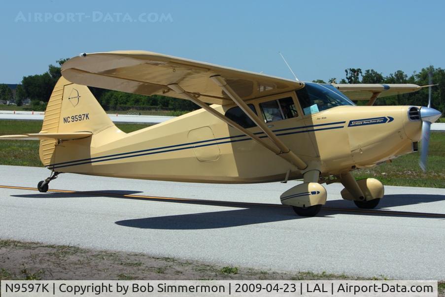 N9597K, 1947 Universal Stinson 108-2 C/N 108-2597, Arriving at Sun N Fun 2009 - Lakeland, Florida