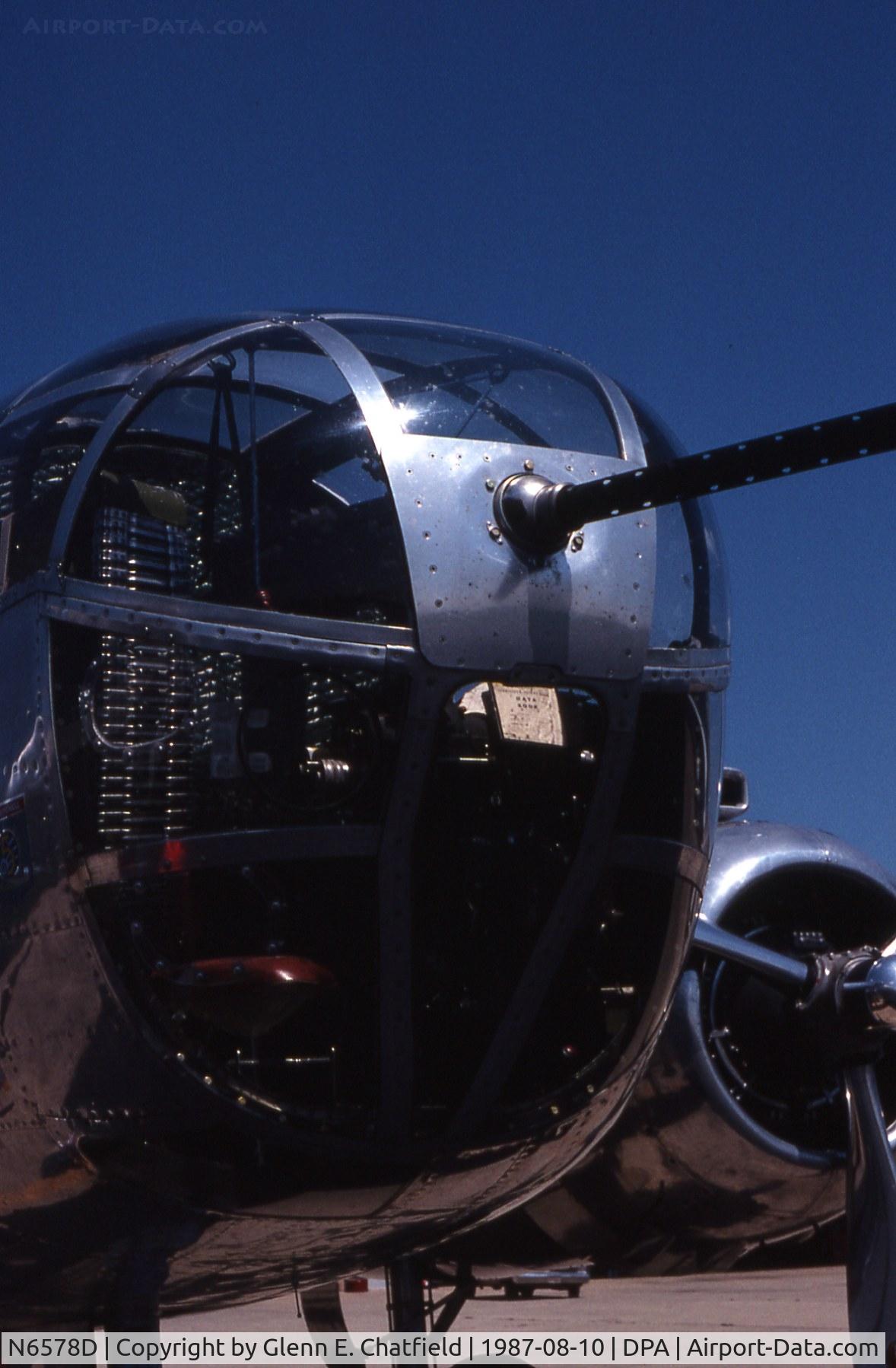 N6578D, 1944 North American B-25J Mitchell Mitchell C/N 108-34783, The nose position