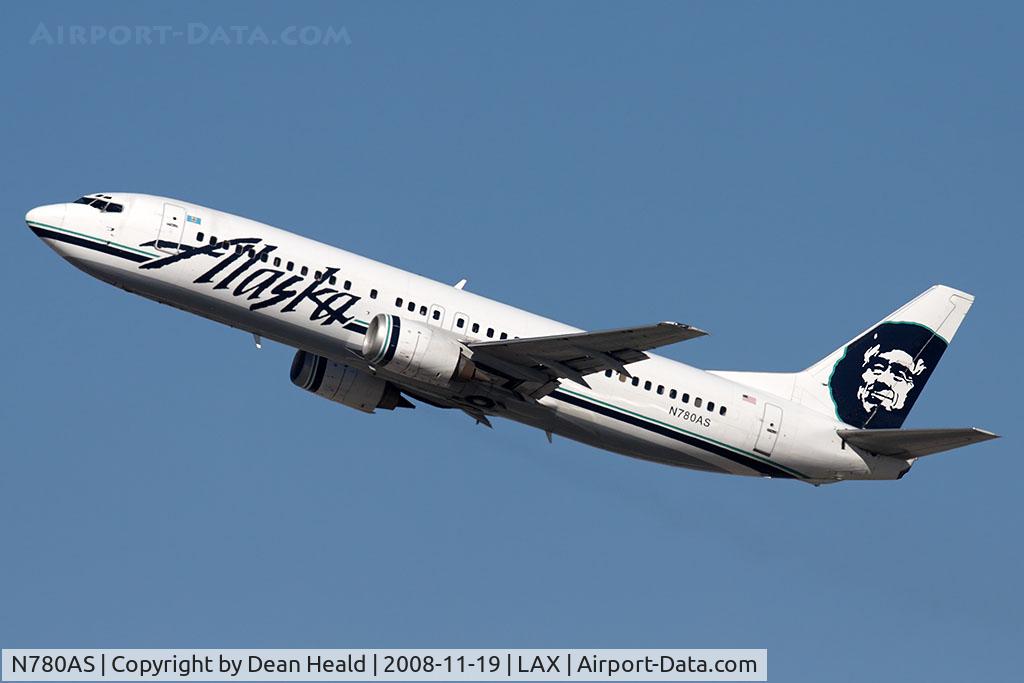 N780AS, 1994 Boeing 737-4Q8 C/N 25112, Alaska Airlines N780AS climbing out from RWY 25R.