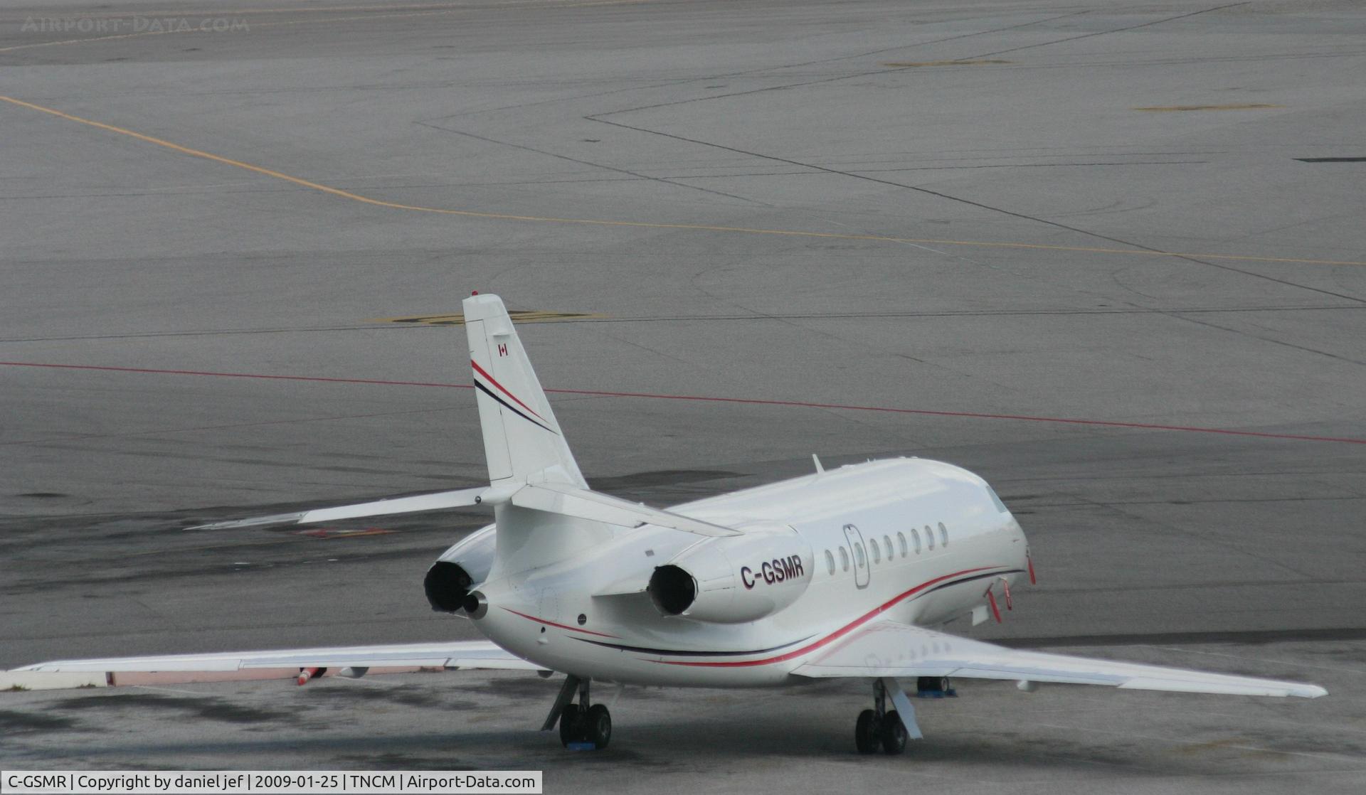 C-GSMR, 1999 Dassault Falcon 2000 C/N 88, park at the  tncm ramp