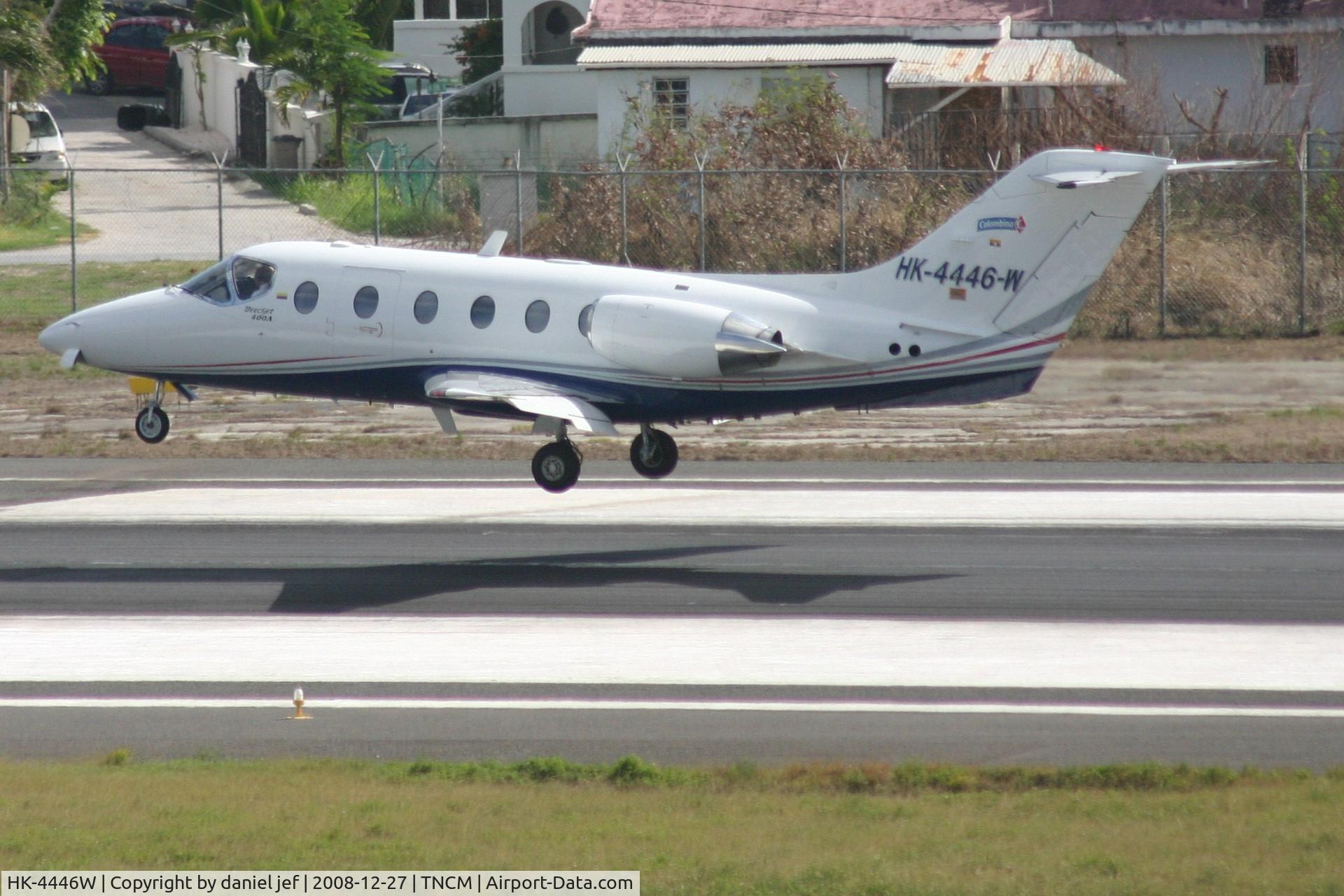 HK-4446W, 1991 Beechcraft 400A Beechjet C/N RK-26, Landing 10