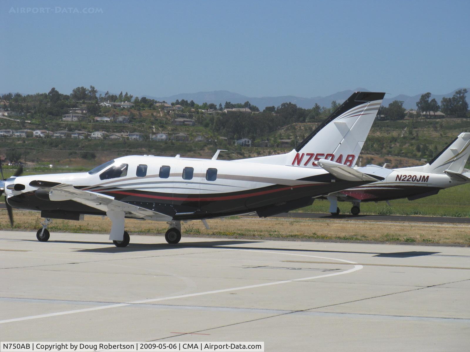 N750AB, 1991 Socata TBM-700 C/N 4, 1991 SOCATA TBM 750, one P&W(C)PT6A-64 1,580 shp turboprop, max cruise 345 mph, taxi