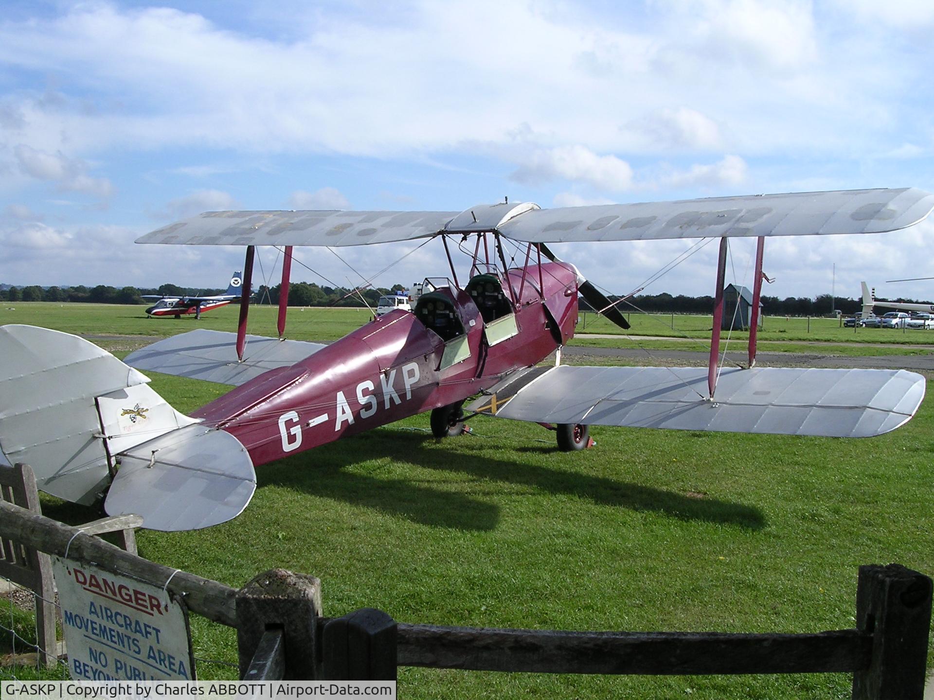 G-ACDC, 1933 De Havilland DH-82A Tiger Moth II C/N 3177, G-ASKP at Headcorn