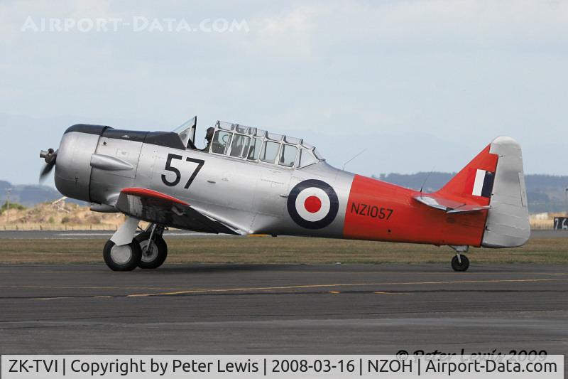 ZK-TVI, 1943 North American AT-6C Harvard IIA C/N 88-14178, Harvard 57 Syndicate, Auckland - as NZ1057