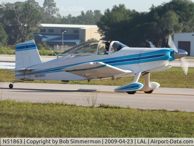 N51863, 1980 Thorp T-18 Tiger C/N 46, Arriving at Sun N Fun 2009 - Lakeland, Florida