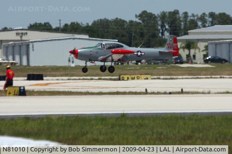 N81010, 1946 North American Navion (NA-145) C/N NAV-4-434, Arriving at Sun N Fun 2009 - Lakeland, Florida