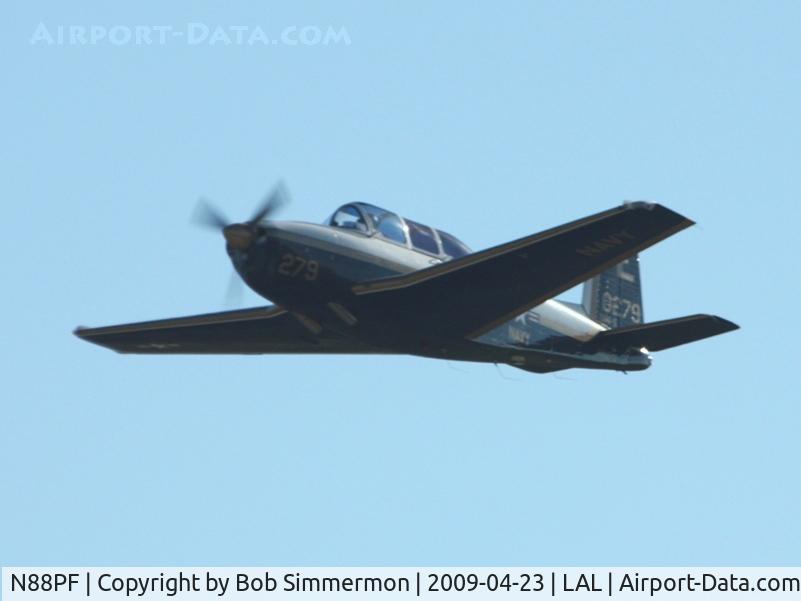 N88PF, 1956 Beech T-34A Mentor Mentor C/N G-772, Departing Sun N Fun 2009 - Lakeland, Florida