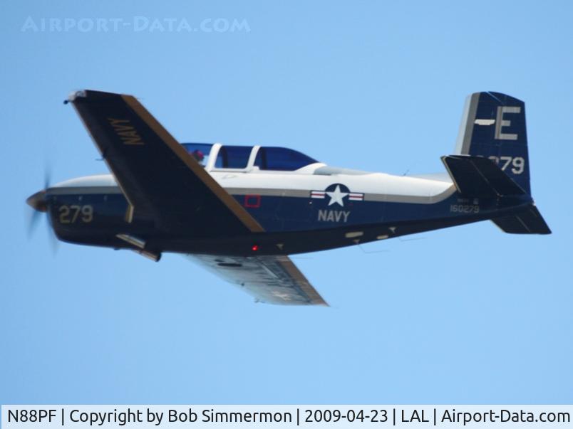 N88PF, 1956 Beech T-34A Mentor Mentor C/N G-772, Departing Sun N Fun 2009 - Lakeland, Florida