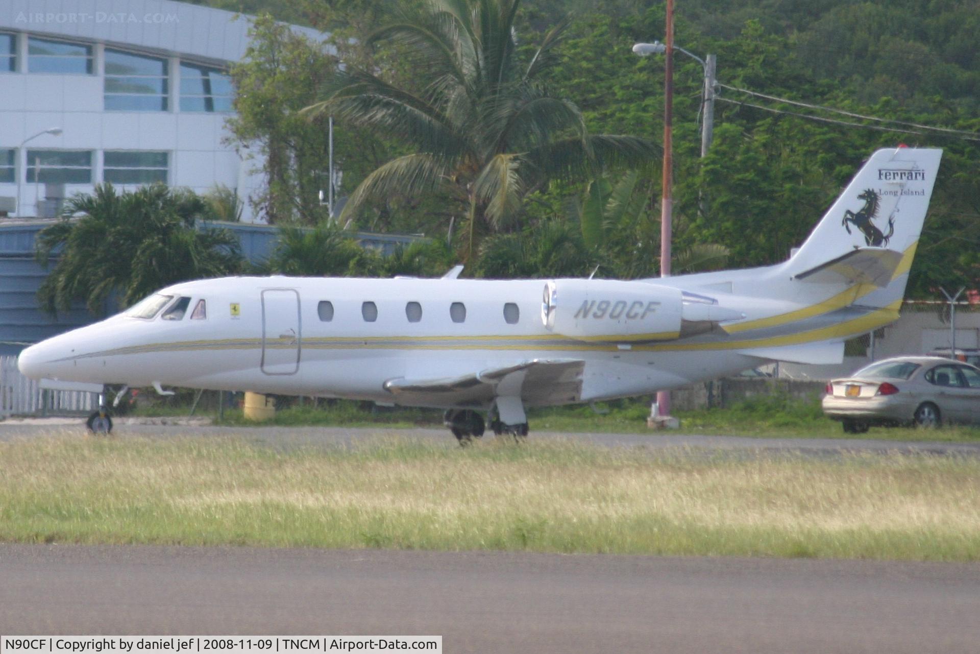 N90CF, 2000 Cessna 560XL Citation Excel C/N 560-5080, park at the  tncm ramp