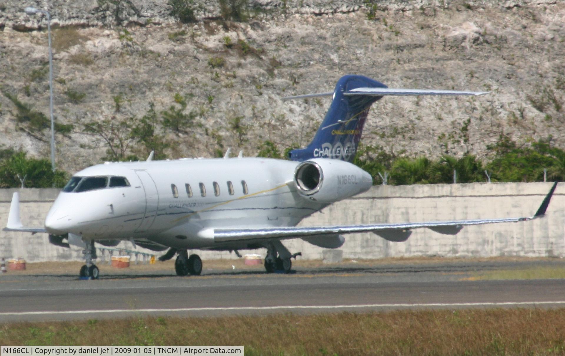N166CL, 2007 Bombardier Challenger 300 (BD-100-1A10) C/N 20166, park at the cargo ramp