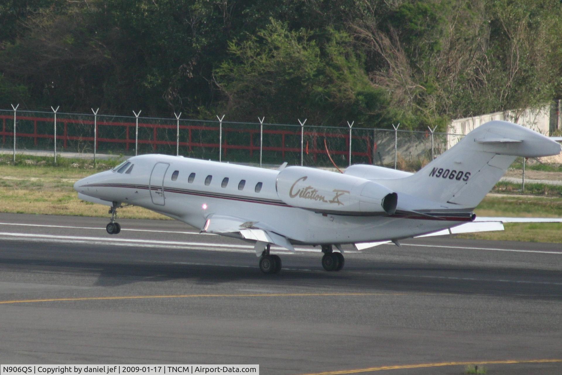 N906QS, 2002 Cessna 750 Citation X Citation X C/N 750-0206, Landing 10