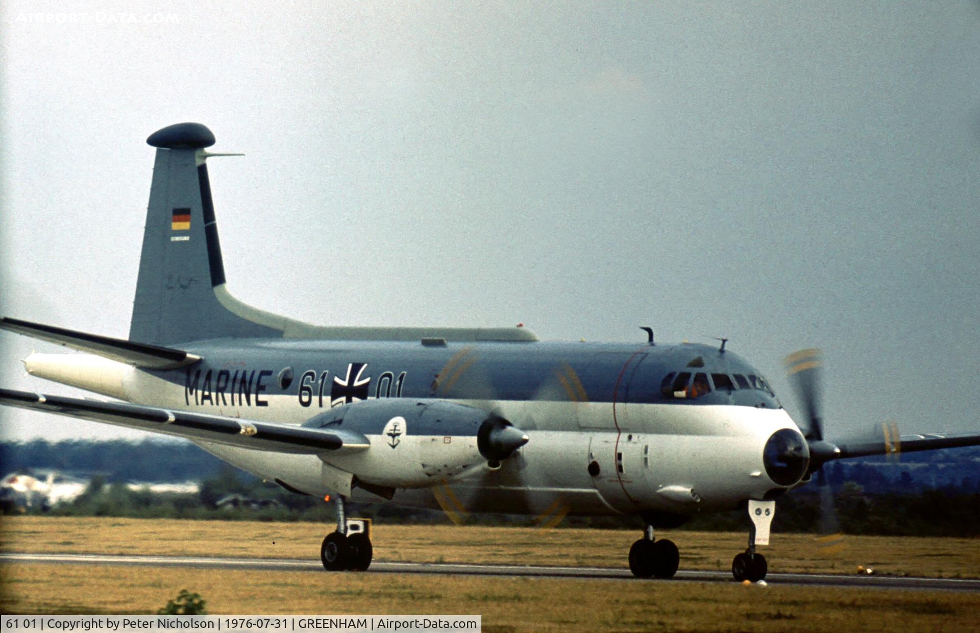 61 01, Breguet 1150 Atlantic C/N 2, Atlantic of MFG-3 at the 1976 Intnl Air Tattoo at RAF Greenham Common.