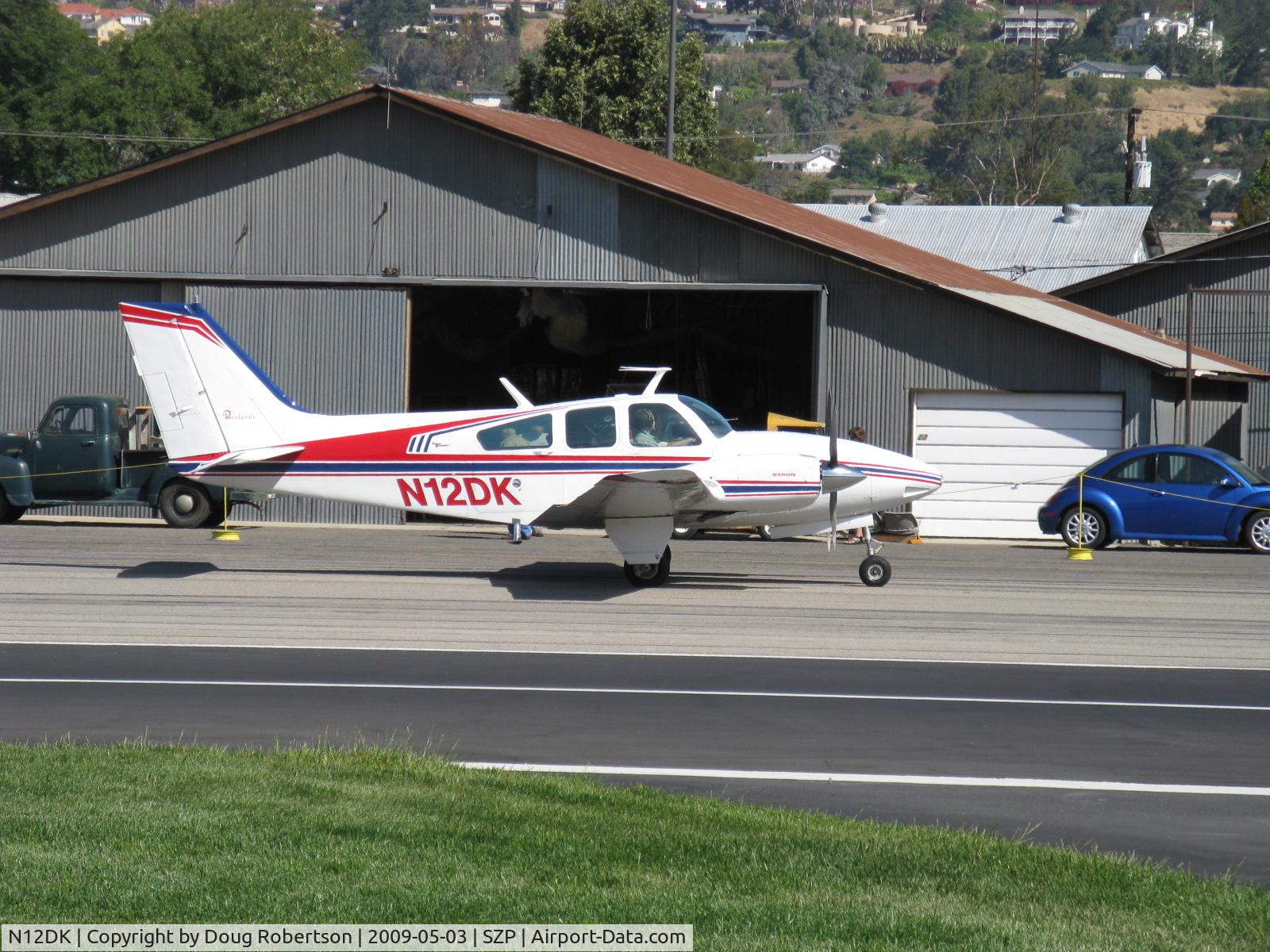 N12DK, 1967 Beech C55 Baron (95-C55) C/N TE-290, 1967 Beech 95-C55 BARON, two Continental IO-520-C 285 Hp each, taxi