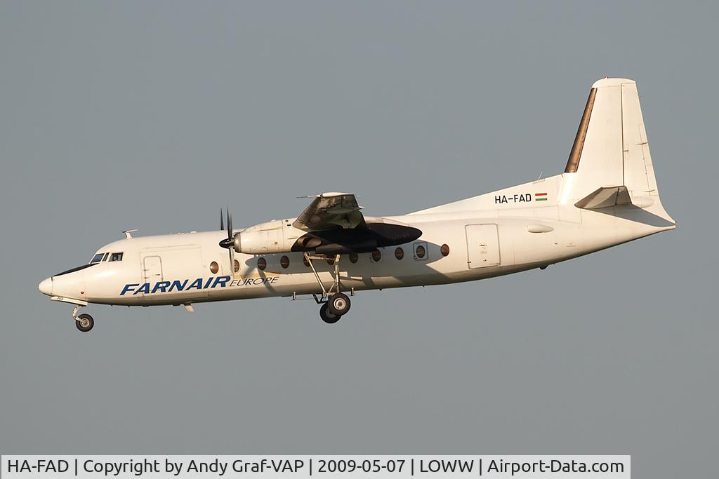 HA-FAD, 1971 Fokker F-27-500 Friendship C/N 10449, Farnair Europe F27