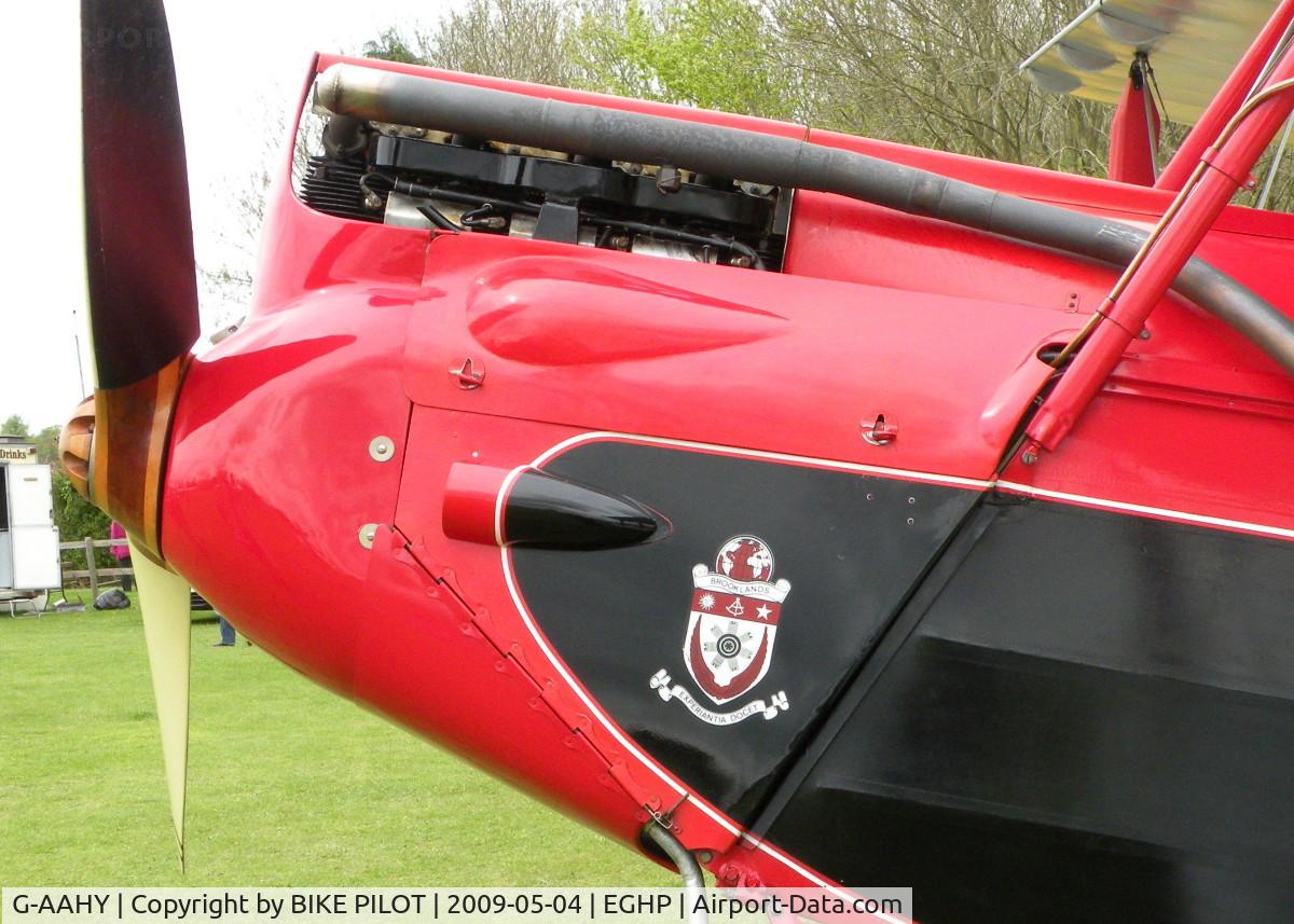 G-AAHY, 1929 De Havilland DH.60M Moth C/N 1362, BROOKLANDS CREST ON G-AAHY