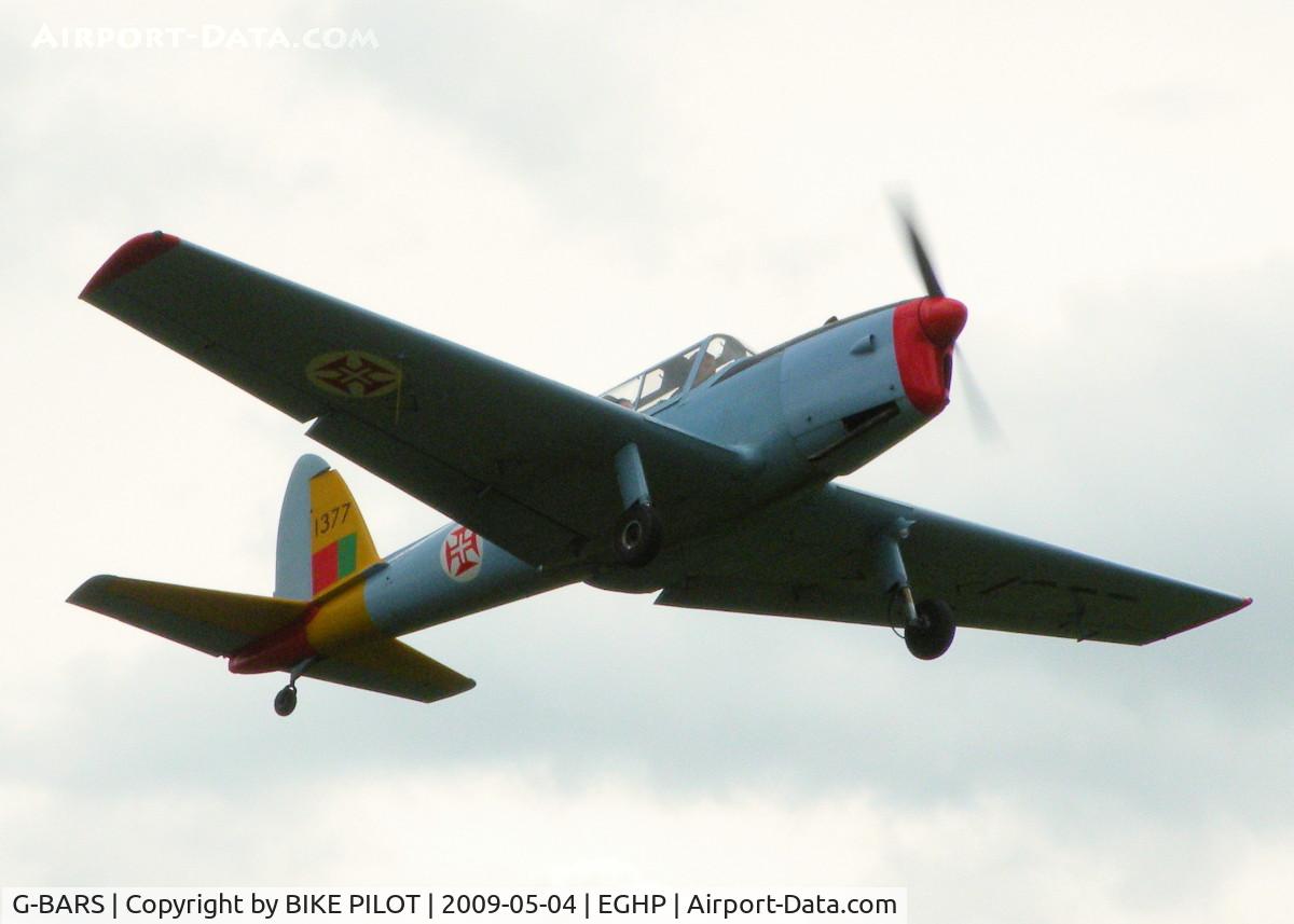 G-BARS, 1952 De Havilland DHC-1 Chipmunk T.10 C/N C1/0557, EX-PORTUGESE CHIPPY CLIMBING OUT OFF RWY 26