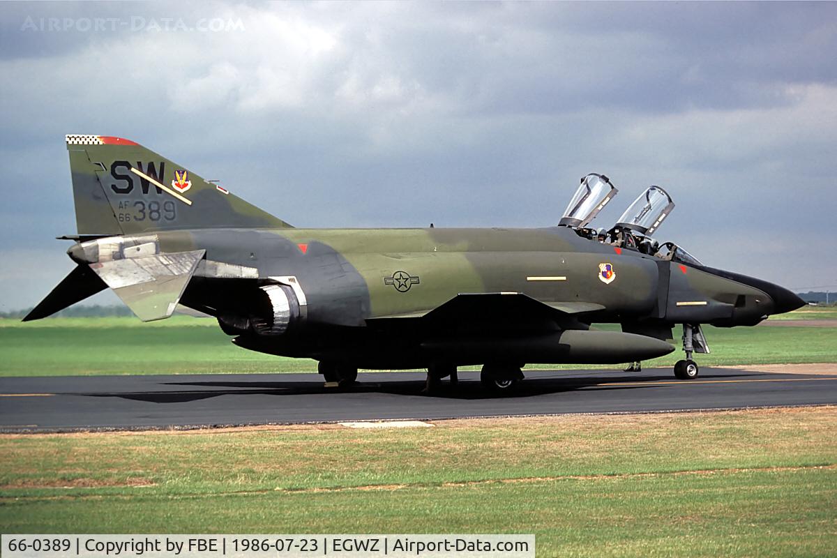66-0389, 1966 McDonnell RF-4C Phantom II C/N 1864, Shaw AFB RF-4C during a deployment to RAF Alconbury