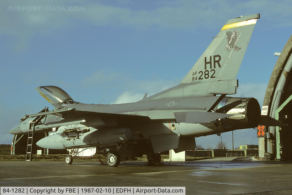 84-1282, 1984 General Dynamics F-16C Fighting Falcon C/N 5C-119, quiet february scene at Hahn