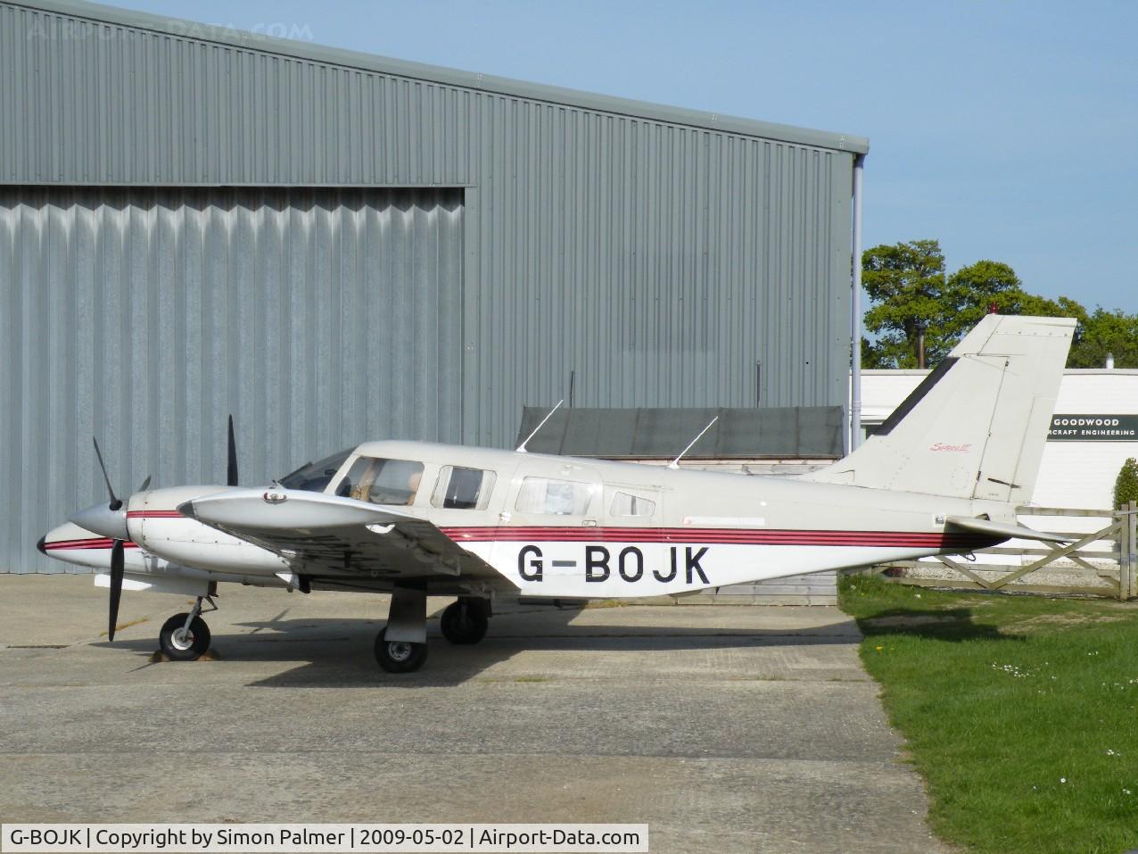 G-BOJK, 1986 Piper PA-34-220T Seneca III C/N 34-33020, PA-34 seen at Goodwood