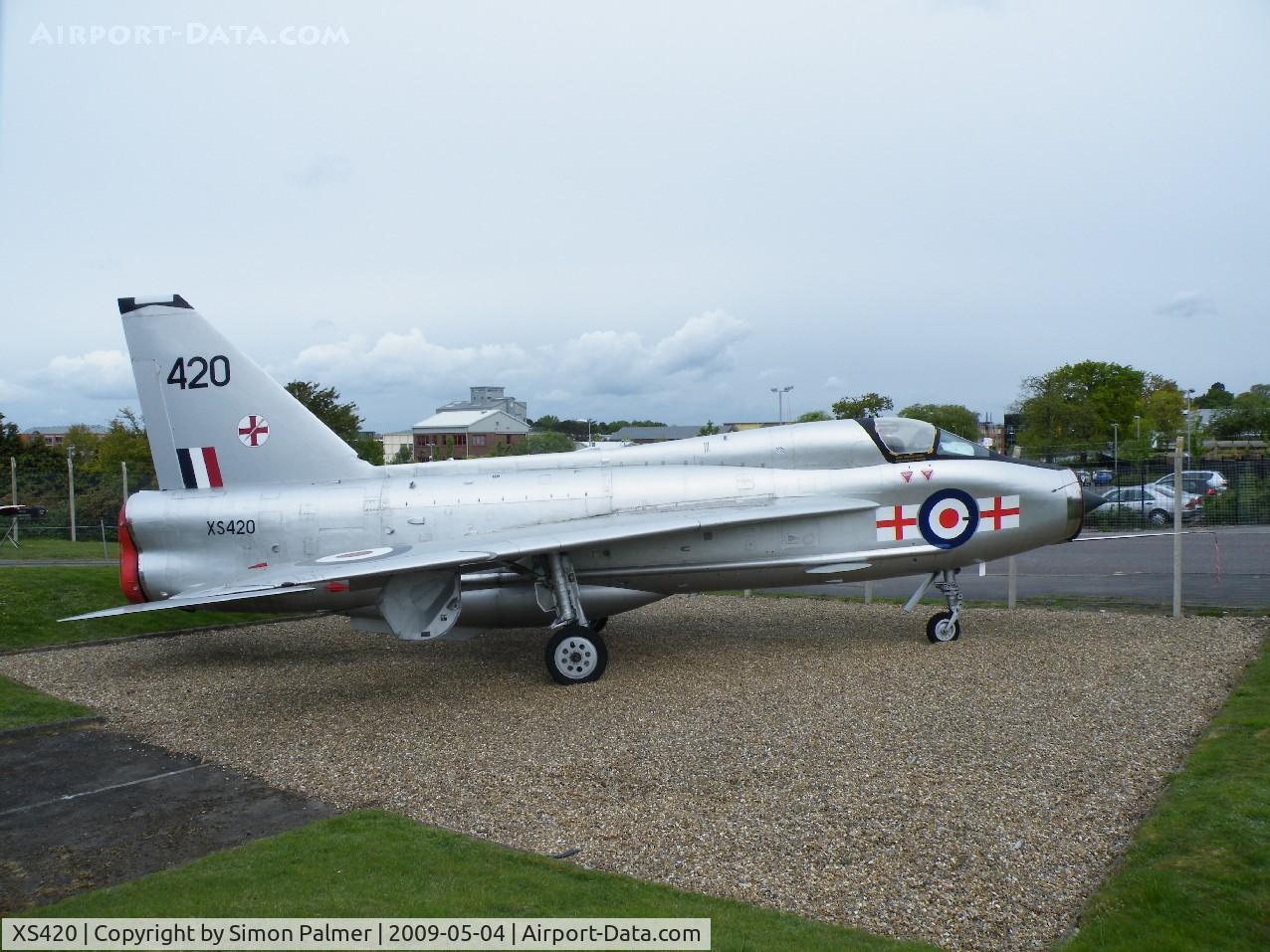 XS420, 1965 English Electric Lightning T.5 C/N 95005, Lightning preserved at Farnborough Museum