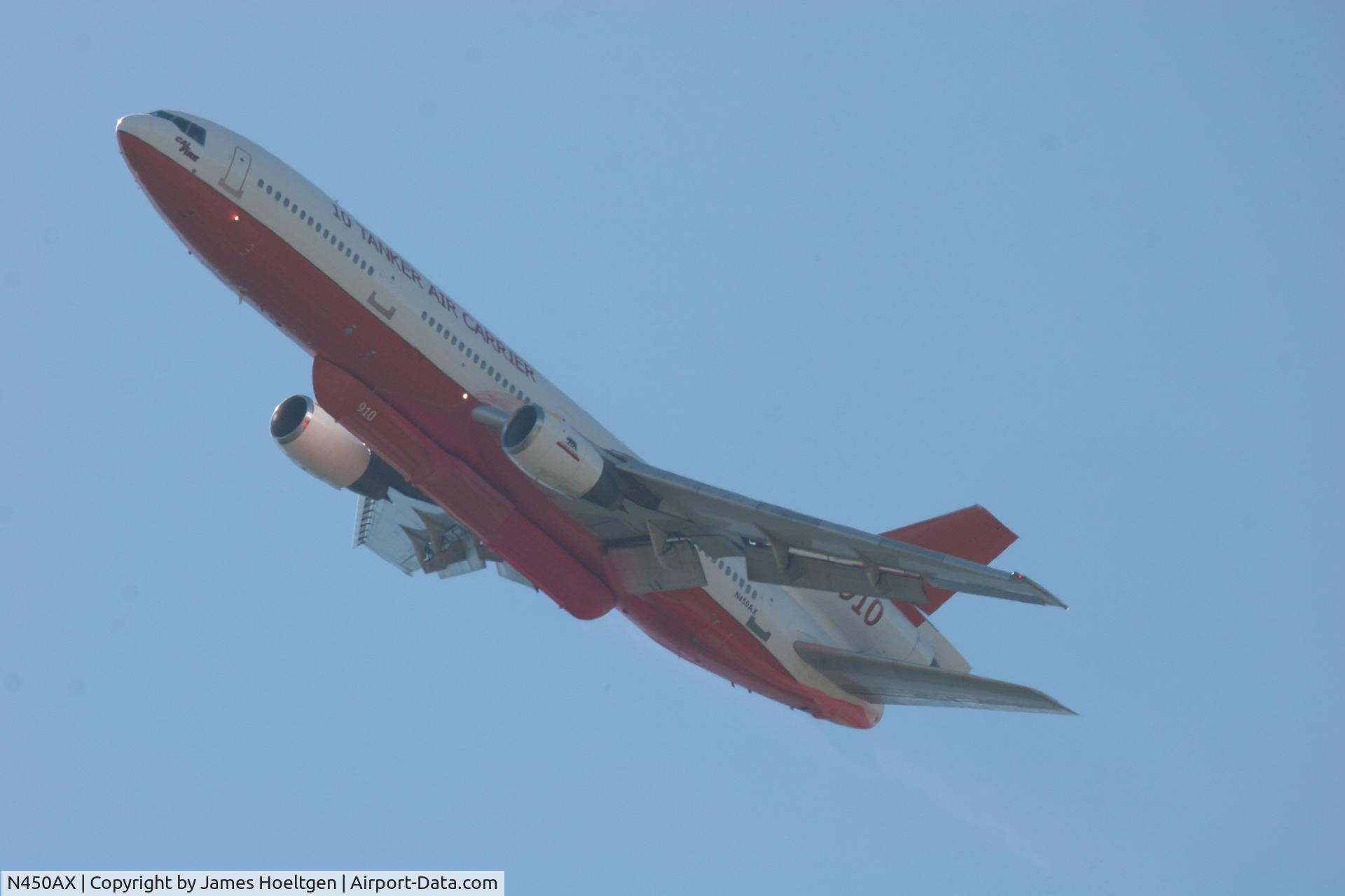 N450AX, 1974 McDonnell Douglas DC-10-10 C/N 46942, Slide Fire - Big Bear Lake 7,000'  overhead before run