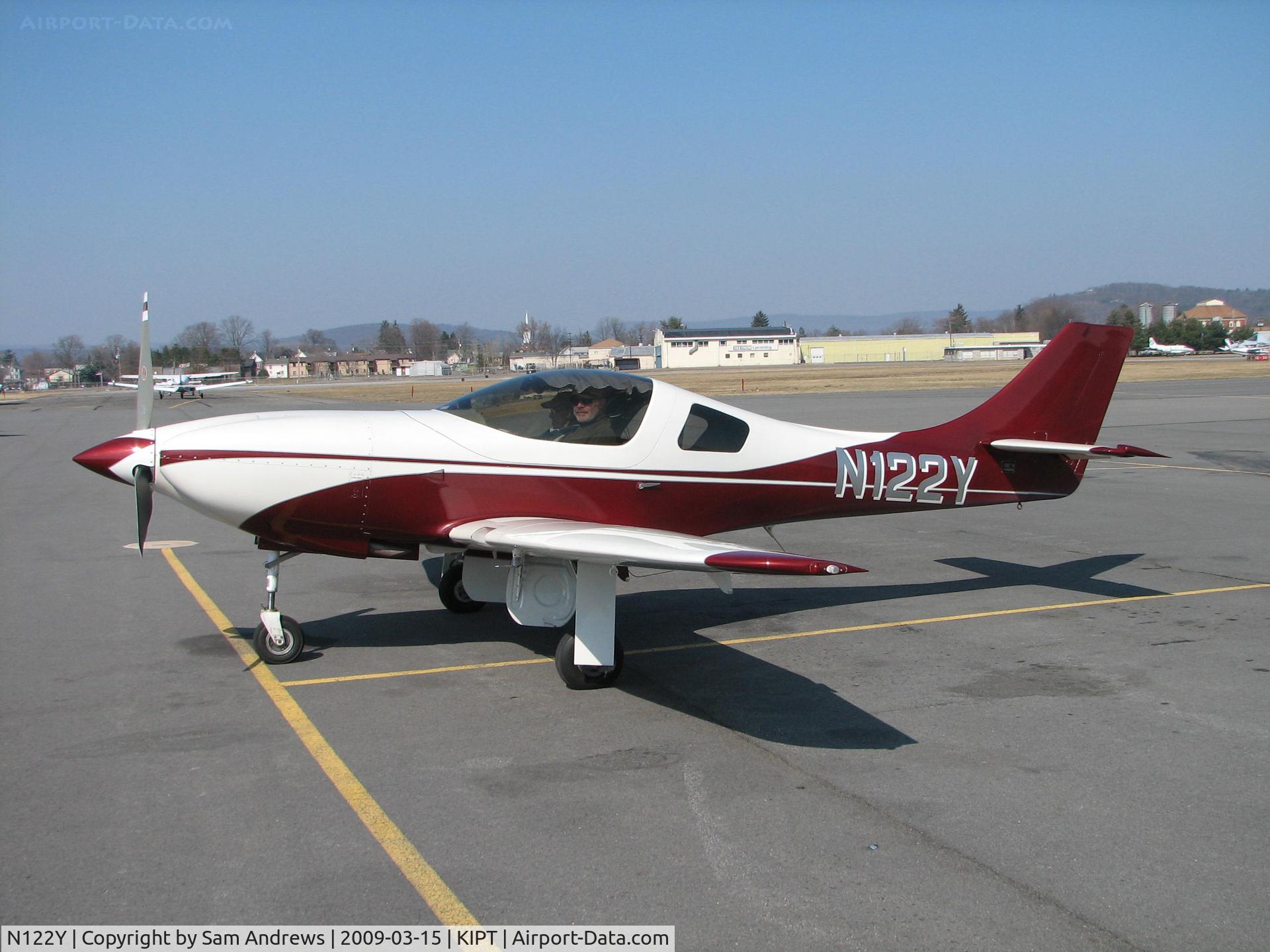 N122Y, 2006 Lancair Legacy C/N L2K-249, getting ready for departure