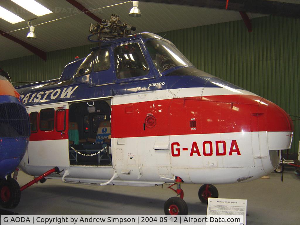 G-AODA, 1955 Westland S.55 Series 3 Whirlwind C/N WA113, At Weston Super-mare Helicopter Museum.