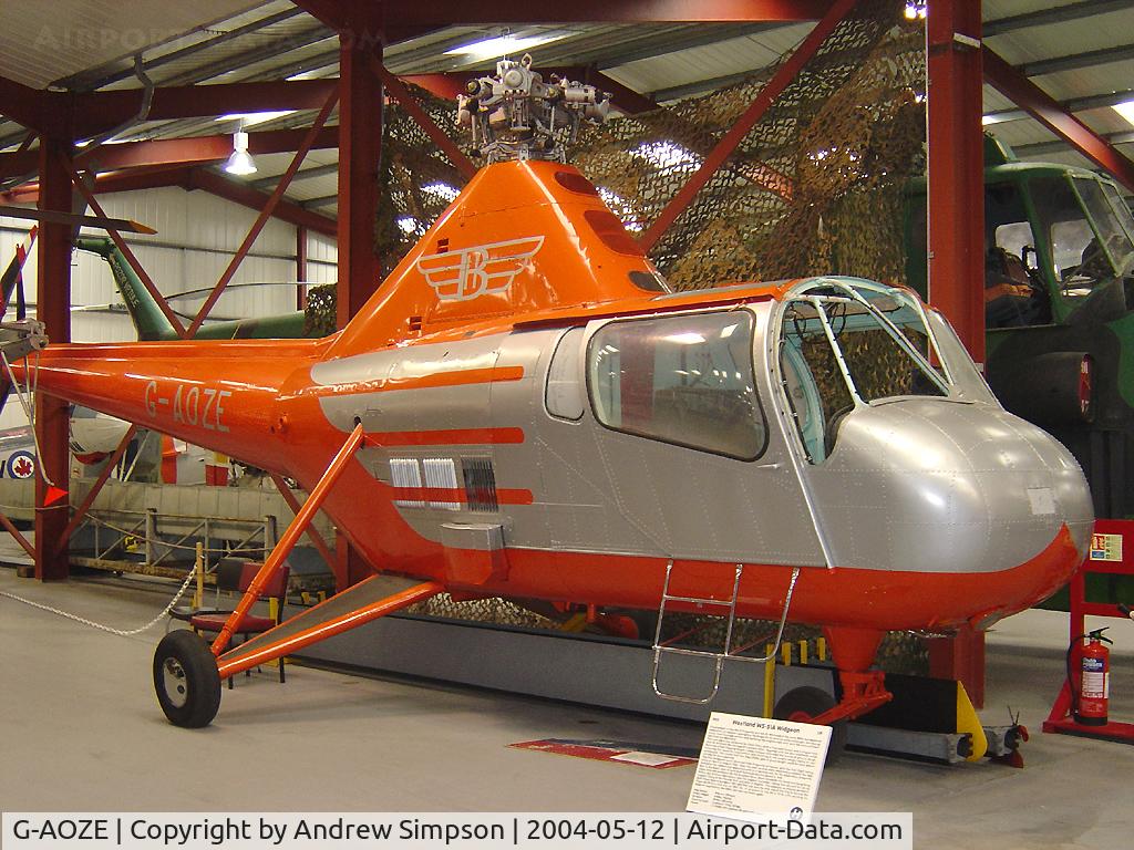 G-AOZE, 1957 Westland S.51 Widgeon Series 2 C/N WA/H/141, At Weston Super-mare Helicopter Museum.