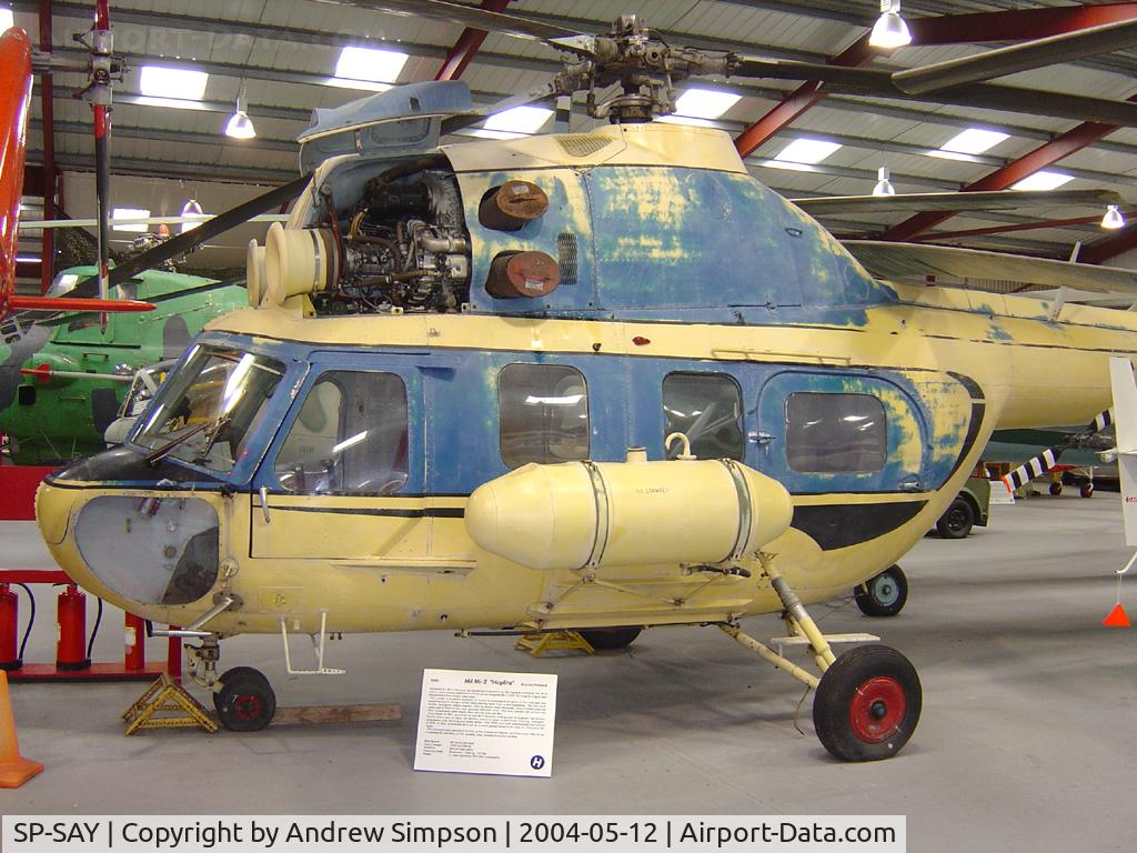 SP-SAY, 1985 PZL-Swidnik Mi-2 C/N 529538125, At Weston Super-mare Helicopter Museum.