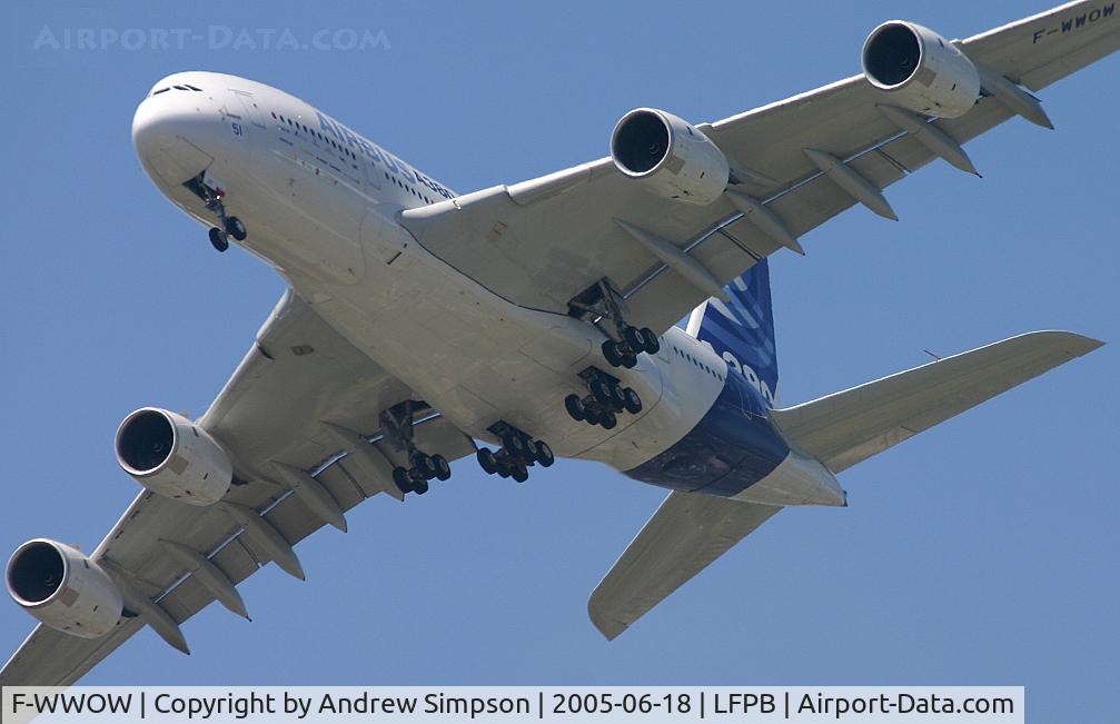 F-WWOW, 2005 Airbus A380-841 C/N 001, 2005 Paris Airshow.