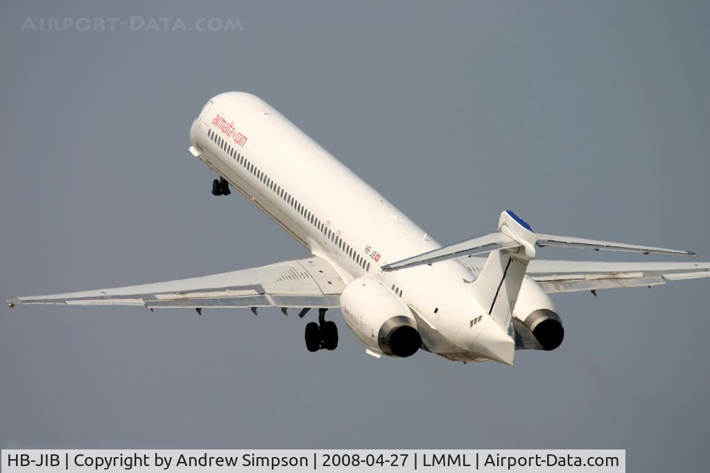 HB-JIB, 1996 McDonnell Douglas MD-90-30 C/N 53553, Departing Malta.
