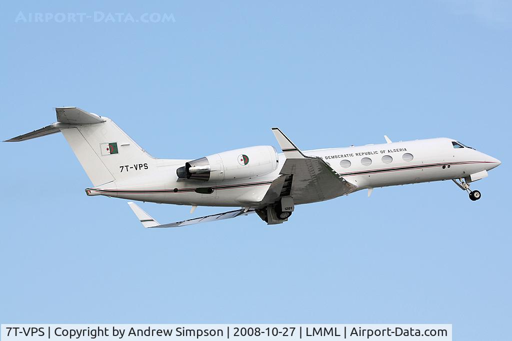 7T-VPS, 1996 Gulfstream Aerospace G-1159C Gulfstream IV SP C/N 1291, Departing Malta.
