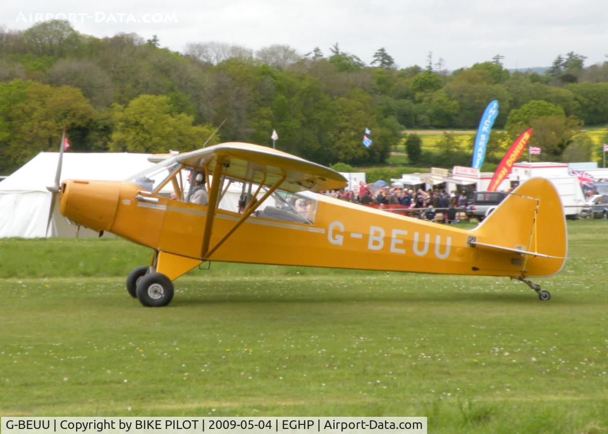 G-BEUU, 1951 Piper L-18C Super Cub (PA-18-95) C/N 18-1551, JUST LANDED ON RWY 21