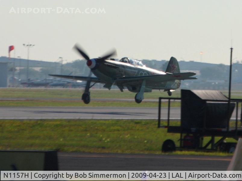 N1157H, 1994 Yakovlev Yak-9U-M C/N 0470402, Departing Sun N Fun 2009 - Lakeland, Florida