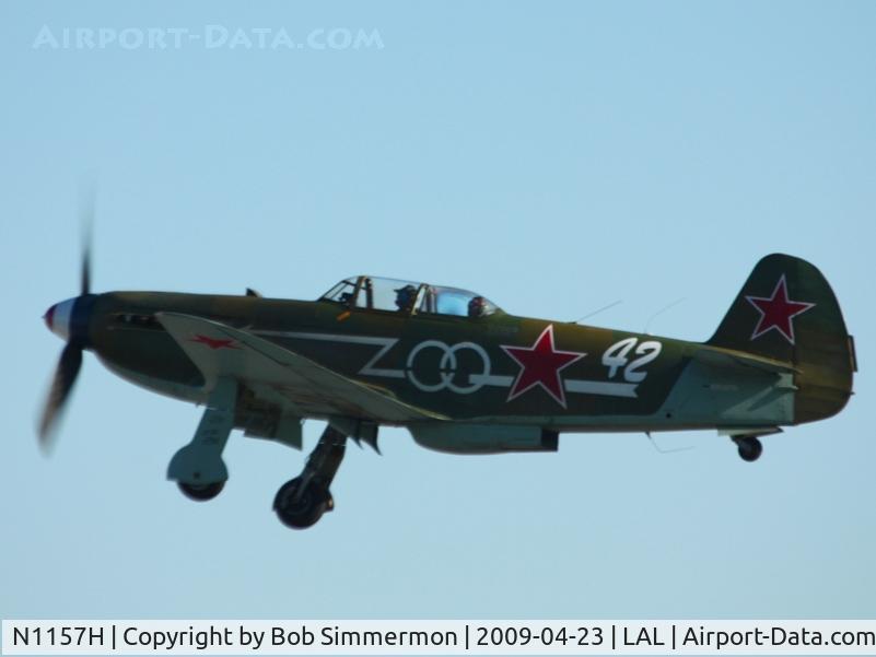N1157H, 1994 Yakovlev Yak-9U-M C/N 0470402, Departing Sun N Fun 2009 - Lakeland, Florida