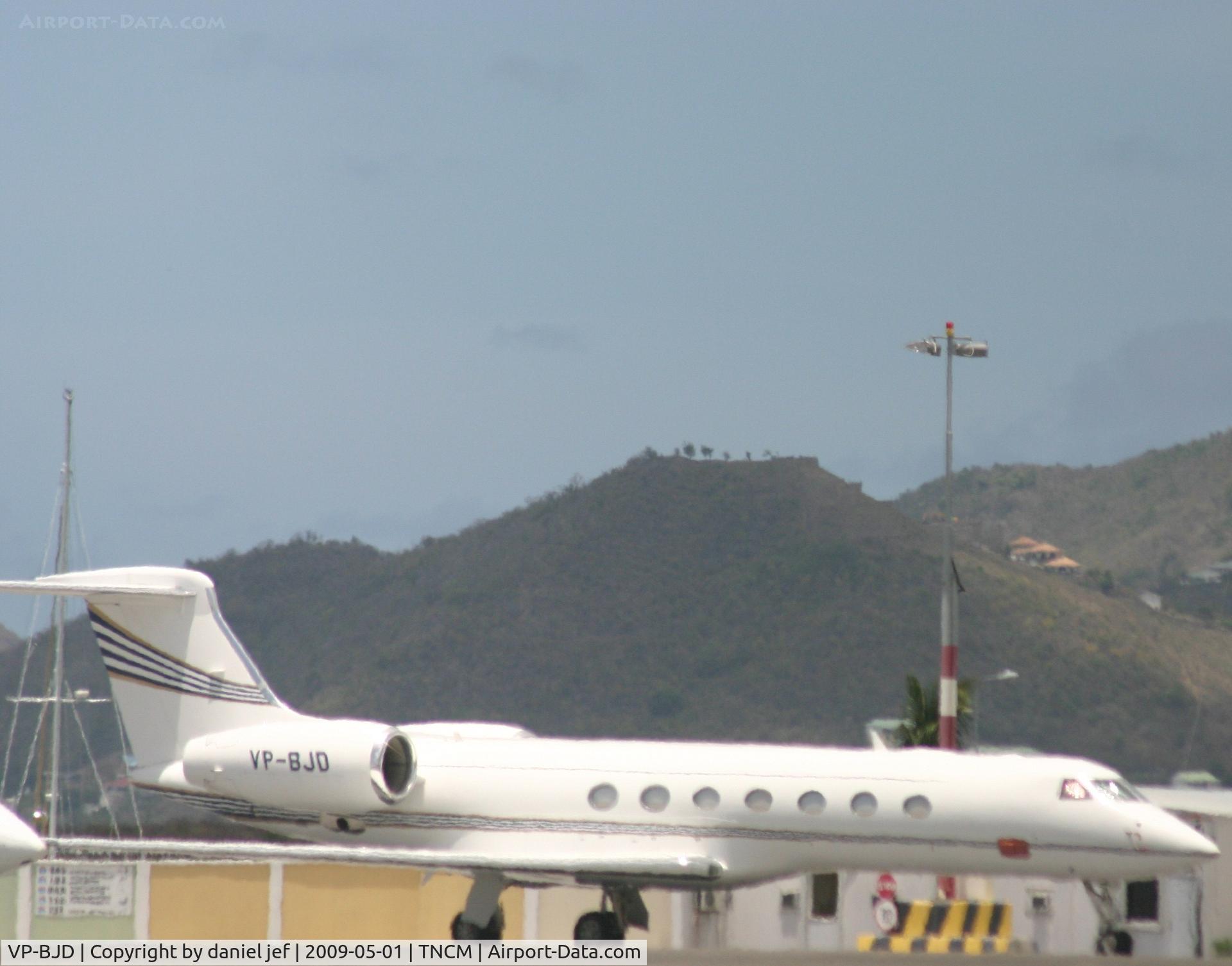 VP-BJD, 2005 Gulfstream Aerospace GV-SP (G550) C/N 5064, park at the  tncm ramp